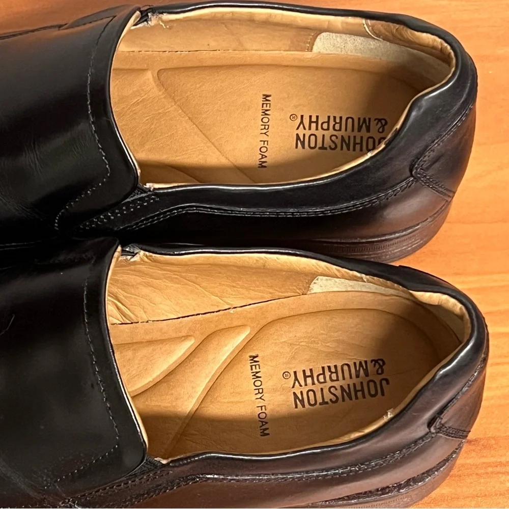 NWT Men’s Johnston & Murphy Lewis Venetian Leather Loafer Black Size 9